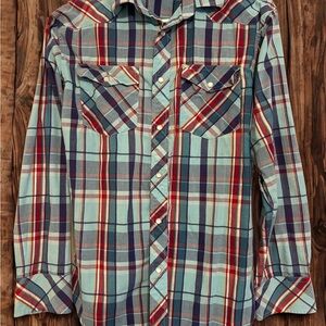 Gioberti Western Plaid Snap Shirt – Size Small